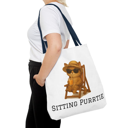 "Sitting Purrtie" Cat Tote – Cute & Eco-Friendly Bag