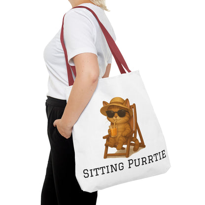 "Sitting Purrtie" Cat Tote – Cute & Eco-Friendly Bag