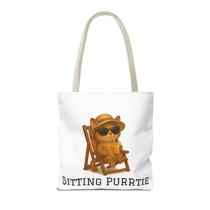 "Sitting Purrtie" Cat Tote – Cute & Eco-Friendly Bag