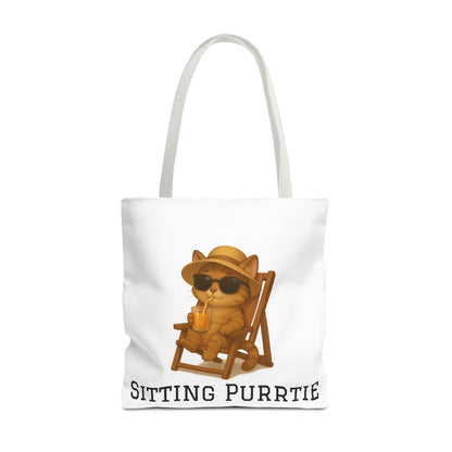 "Sitting Purrtie" Cat Tote – Cute & Eco-Friendly Bag