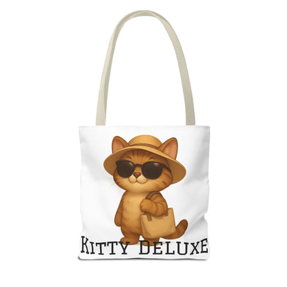 Cat Tote Bag – "Kitty Deluxe" Eco-Friendly Shopping & Beach Bag
