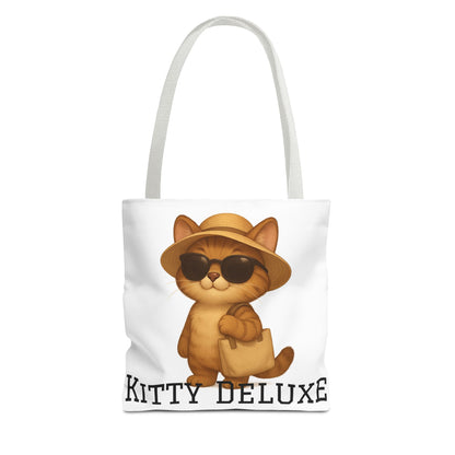 Cat Tote Bag – "Kitty Deluxe" Eco-Friendly Shopping & Beach Bag