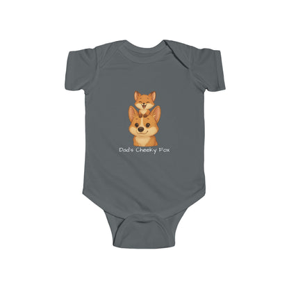 Baby Bodysuit – Daddy Dog & Baby Fox Family Design
