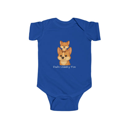 Baby Bodysuit – Daddy Dog & Baby Fox Family Design