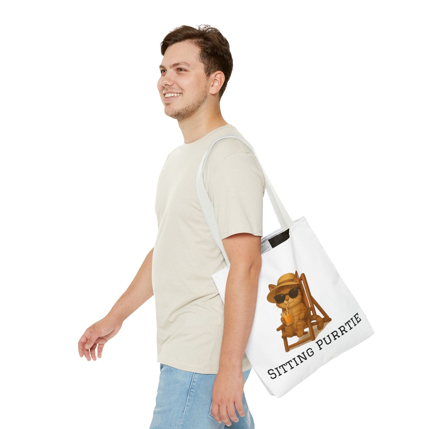 "Sitting Purrtie" Cat Tote – Cute & Eco-Friendly Bag