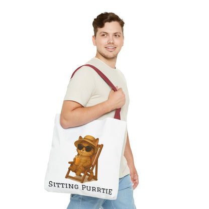 "Sitting Purrtie" Cat Tote – Cute & Eco-Friendly Bag