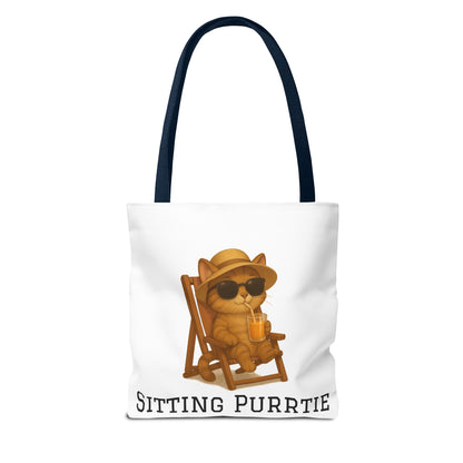 "Sitting Purrtie" Cat Tote – Cute & Eco-Friendly Bag