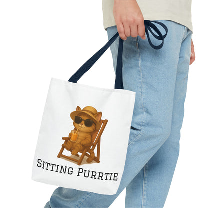"Sitting Purrtie" Cat Tote – Cute & Eco-Friendly Bag