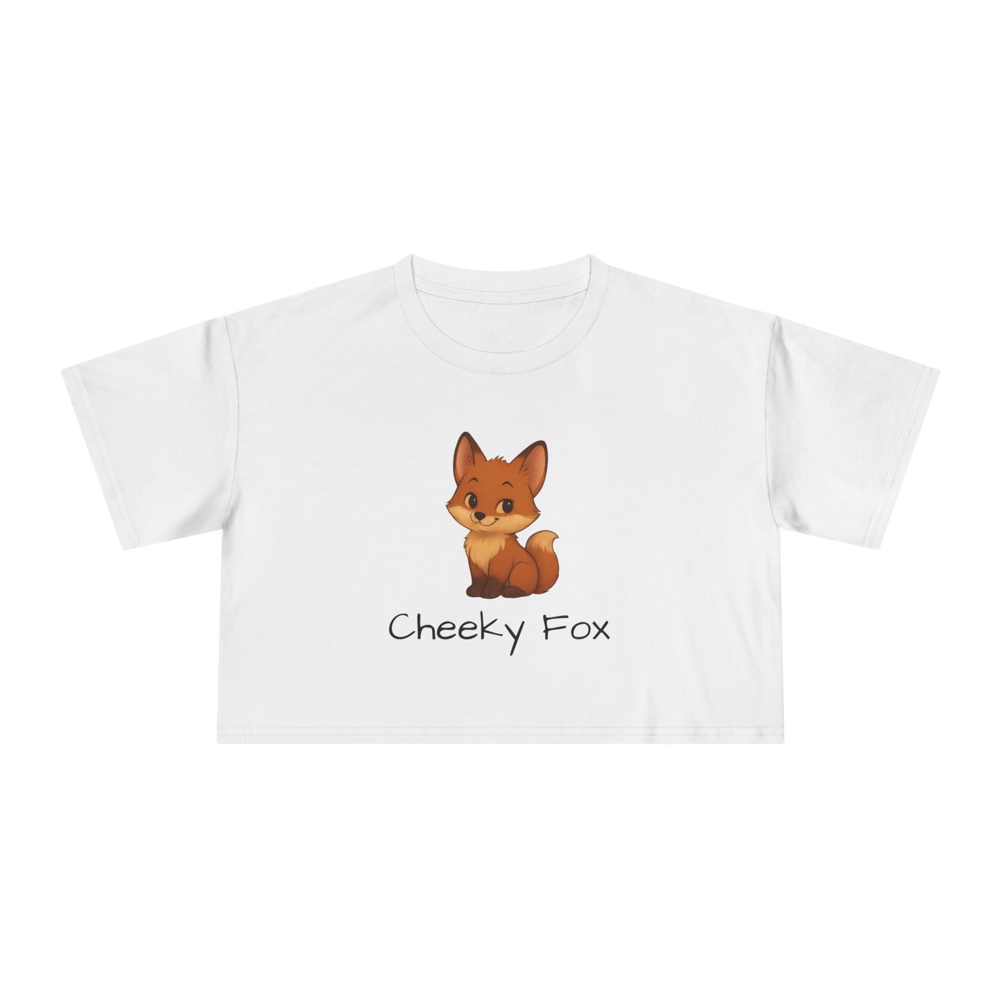 Women's Fox Crop Tee – "Cheeky Fox" Cute Summer Top