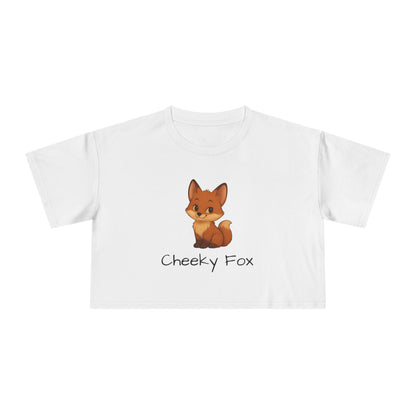 Women's Fox Crop Tee – "Cheeky Fox" Cute Summer Top