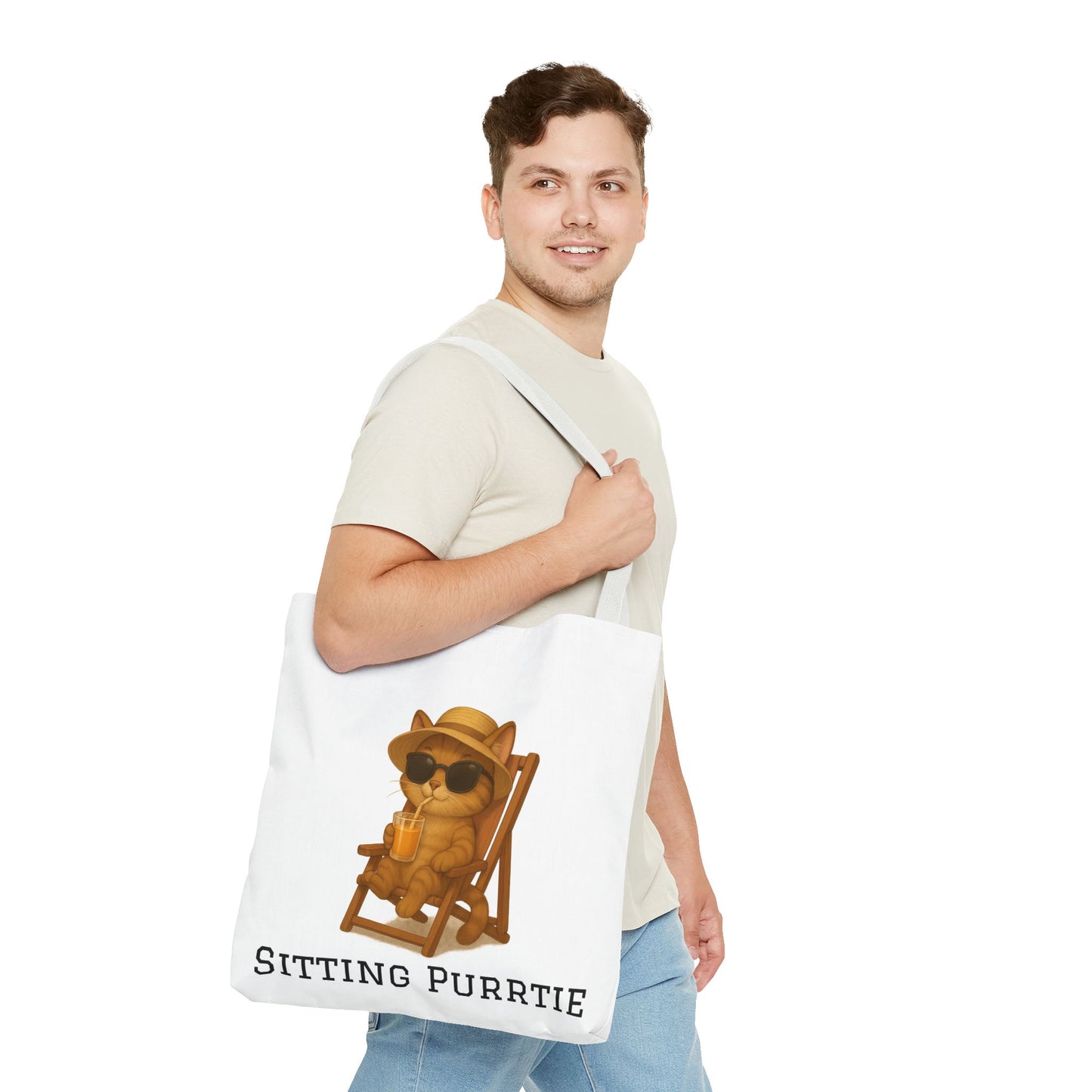 "Sitting Purrtie" Cat Tote – Cute & Eco-Friendly Bag