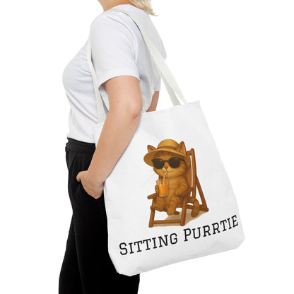 "Sitting Purrtie" Cat Tote – Cute & Eco-Friendly Bag