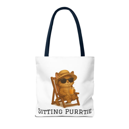 "Sitting Purrtie" Cat Tote – Cute & Eco-Friendly Bag