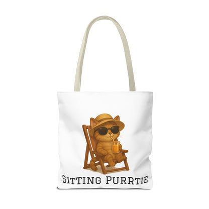 "Sitting Purrtie" Cat Tote – Cute & Eco-Friendly Bag