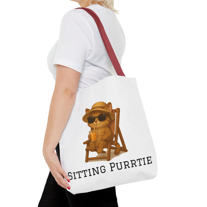 "Sitting Purrtie" Cat Tote – Cute & Eco-Friendly Bag